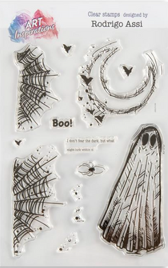 Art Inspirations with Rodrigo Assi A5 Stamp Set - Boo - 13 Stamps