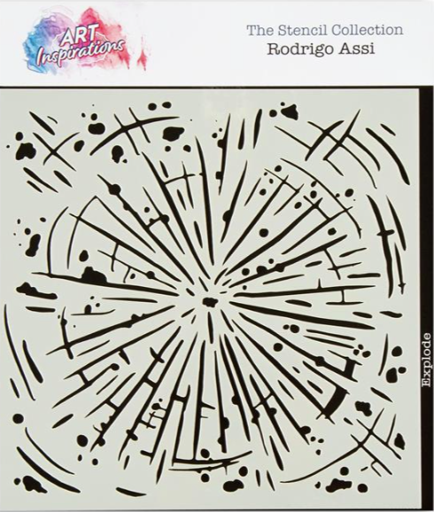 Art Inspirations Stencils designs by Rodrigo Assi - Explode 8”x 8 ...