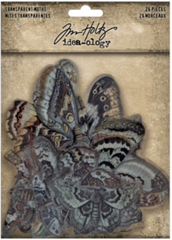 Tim Holtz - Idea-ology - Transparencies - Halloween Moths 26 pieces