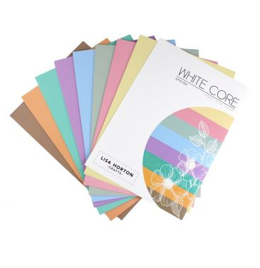 Lisa Horton Crafts Pack of 48 Sheets of White Core Spring Cardstock - 250GSM