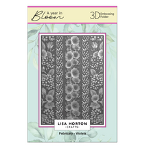 Lisa Horton Crafts - 3D Embossing Folders - A Year In Bloom - Set of 12 - Limited Edition