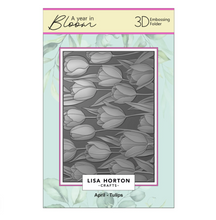 Lisa Horton Crafts - 3D Embossing Folders - A Year In Bloom - Set of 12 - Limited Edition