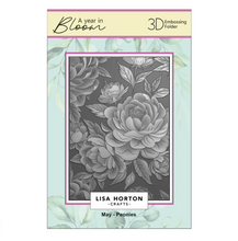 Lisa Horton Crafts - 3D Embossing Folders - A Year In Bloom - Set of 12 - Limited Edition