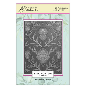 Lisa Horton Crafts - 3D Embossing Folders - A Year In Bloom - Set of 12 - Limited Edition