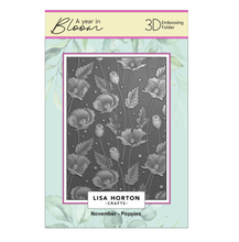 Lisa Horton Crafts - 3D Embossing Folders - A Year In Bloom - Set of 12 - Limited Edition