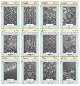 Lisa Horton Crafts - 3D Embossing Folders - A Year In Bloom - Set of 12 - Limited Edition