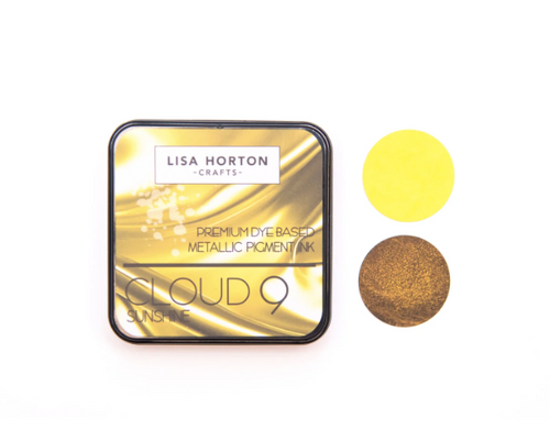 Lisa Horton Crafts Cloud 9 Metallic Premium Dye Based Pigment Ink Pad - Sunshine