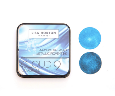 Lisa Horton Crafts Cloud 9 Metallic Premium Dye Based Pigment Ink Pad - Coastline