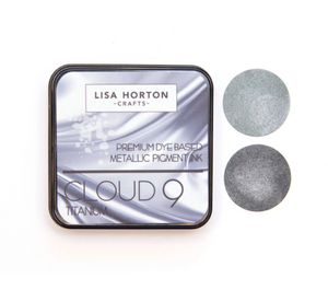 Lisa Horton Crafts Cloud 9 Metallic Premium Dye Based Pigment Ink Pad - Titanium