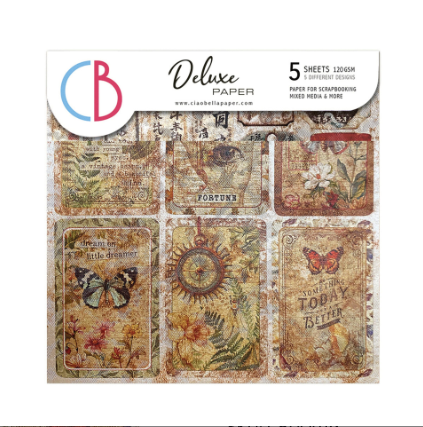 Ciao Bella Deluxe Paper - Cabinet of Curiosities - Pearl Copper Sheets - Pack of 5 - 6