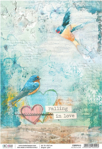 Ciao Bella - Falling In Love - Piuma Rice Paper A4 - CBRP013