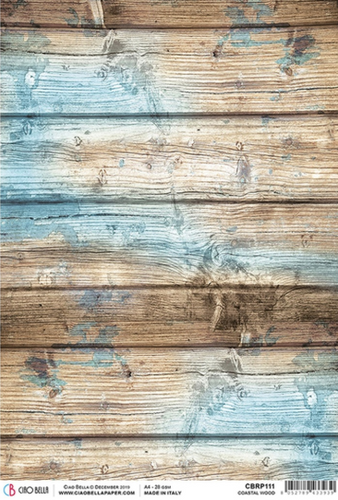 Ciao Bella - Coastal Wood - Piuma Rice Paper A4 - CBRP111