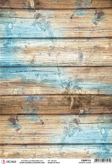 Ciao Bella - Coastal Wood - Piuma Rice Paper A4 - CBRP111