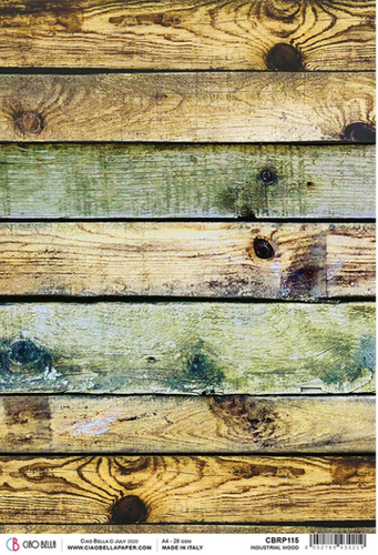 Ciao Bella - Industrial Wood - Piuma Rice Paper A4 - CBRP115