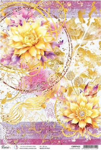 Ciao Bella - Flower Festival - Piuma Rice Paper A4 - CBRP422