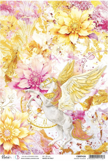 Ciao Bella - Radiant Pegasus - Piuma Rice Paper A4 - CBRP426