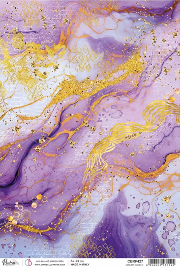 Ciao Bella - Luxury Marble - Piuma Rice Paper A4 - CBRP427