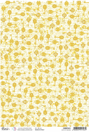 Ciao Bella - Keys of Dreams - Piuma Rice Paper A4 - CBRP431