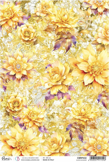Ciao Bella - Glow Blossom - Piuma Rice Paper A4 - CBRP432