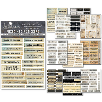 Ciao Bella Paper - Little Words Mixed Media Sticker Set CBMB001