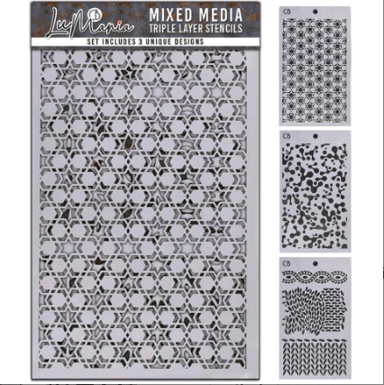 Ciao Bella Paper - Set #1 Triple Layer Stencil Mix 12 x 20cm CBMD001