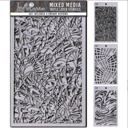 Ciao Bella Paper - Set #2 Triple Layer Stencil Mix 12 x 20cm CBMD002