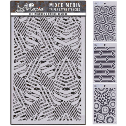 Ciao Bella Paper - Set #3 Triple Layer Stencil Mix 12 x 20cm CBMD003