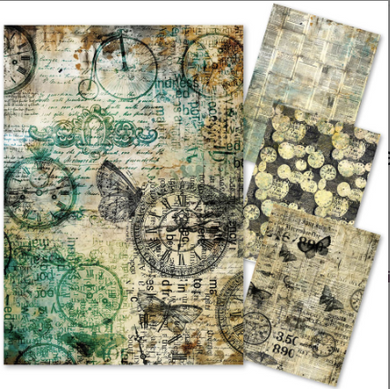 Ciao Bella Paper - Time Capsule A4 Mixed Media rice paper (Pack of 4 Assorted) CBMF001
