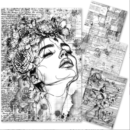 Ciao Bella Paper - Meaningful A4 Mixed Media rice paper (Pack of 4 Assorted) CBMF005