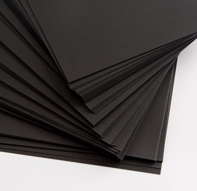 Art Inspirations - A5 True Black Card - 280 GSM - Pack of 10 Sheets