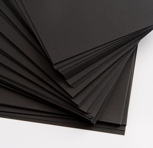 Pink Frog Crafts - A4 True Black Card - 280 GSM - Pack of 10 Sheets