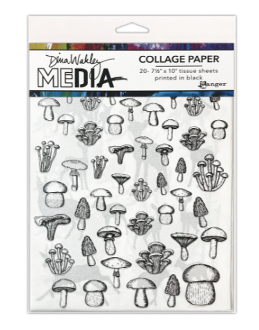 Ranger - Dina Wakley Media Collage Paper - The Forest - Pack of 20