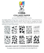 Ranger - Dina Wakley Media Collage Paper - The Forest - Pack of 20