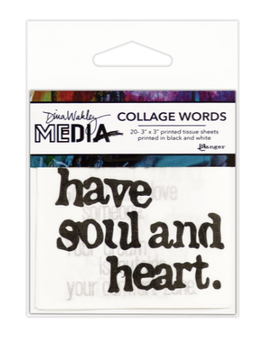 Ranger - Dina Wakley Media Collage Words - Pack of 20