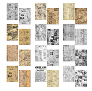 Ciao Bella - LuMania - A5 Tissue Paper Set - Newspapers - Pack of 24 - ME003