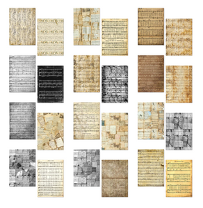 Ciao Bella - LuMania - A5 Tissue Paper Set - Music Sheets - Pack of 24 - ME002