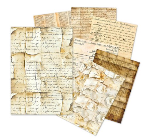 Ciao Bella - LuMania - A5 Tissue Paper Set - Vintage Manuscripts - Pack of 24 - ME001