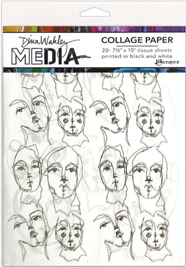 Ranger - Dina Wakley Media Collage Paper - Church Doodles - Pack of 20