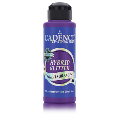 Cadence Hybrid Glitter Paint - Purple + Silver Glitter (120 ml) CA771217