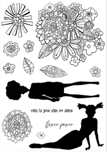 Art Inspirations - Designs by Zinski - Sign to Shine/ Fierce - A5 - 14 Stamps