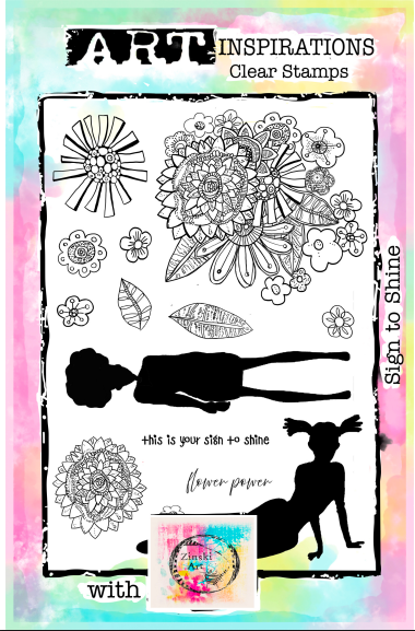 Art Inspirations - Designs by Zinski - Sign to Shine/ Fierce - A5 - 14 Stamps