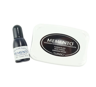 Tsukineko Memento Ink Pad & Reinker - Tuxedo Black