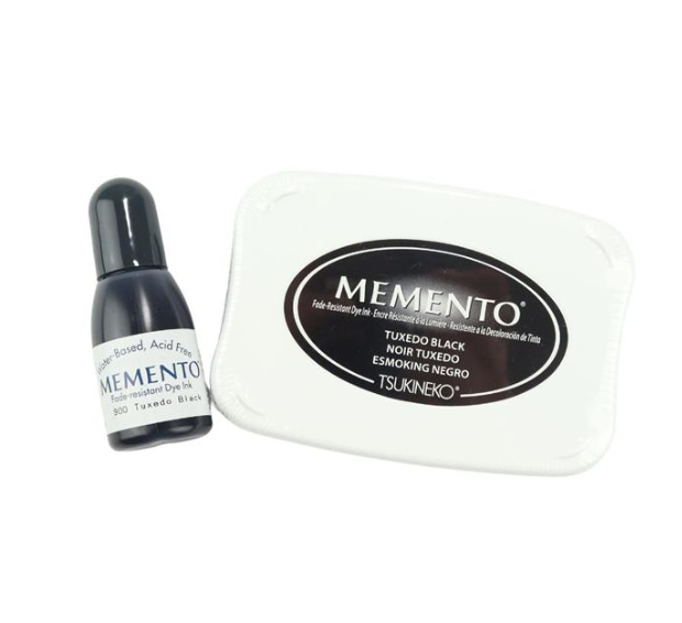Tsukineko Memento Ink Pad & Reinker - Tuxedo Black