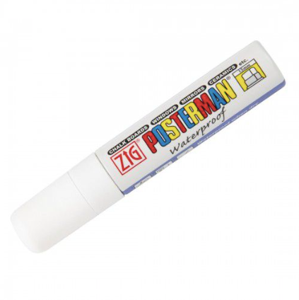 Kuretake - Zig Posterman - Big Broad - White - 15mm