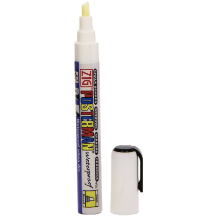 Kuretake - Zig Posterman - Broad - White - 6mm