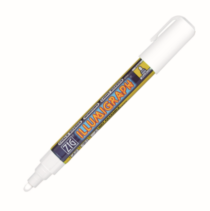 Kuretake - Zig Illumigraph Med 000 - White - 2mm