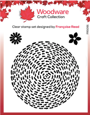 Woodware Clear Stamp Set - Stitched Circle Clear Stamp - 10 x 10cm