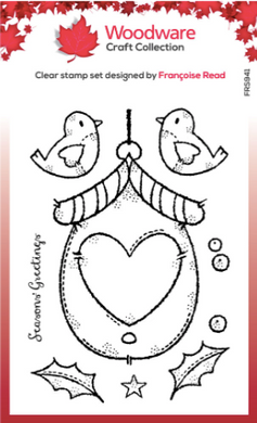 Woodware Clear Stamp Set - Christmas Birdhouse - A6