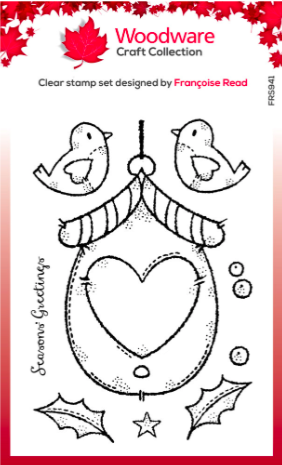 Woodware Clear Stamp Set - Christmas Birdhouse - A6