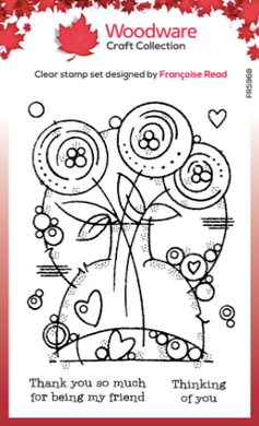 Woodware Clear Stamp Set - Round Blooms - A6